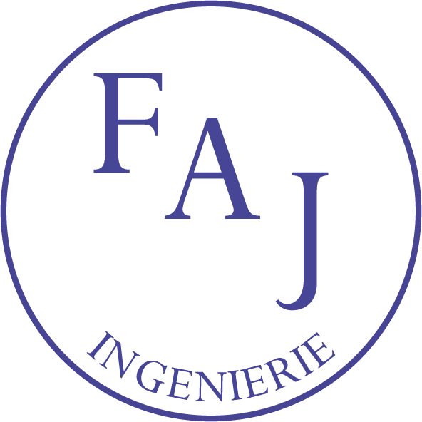 Logo FAJ (sans baseline) blanc fond bleu